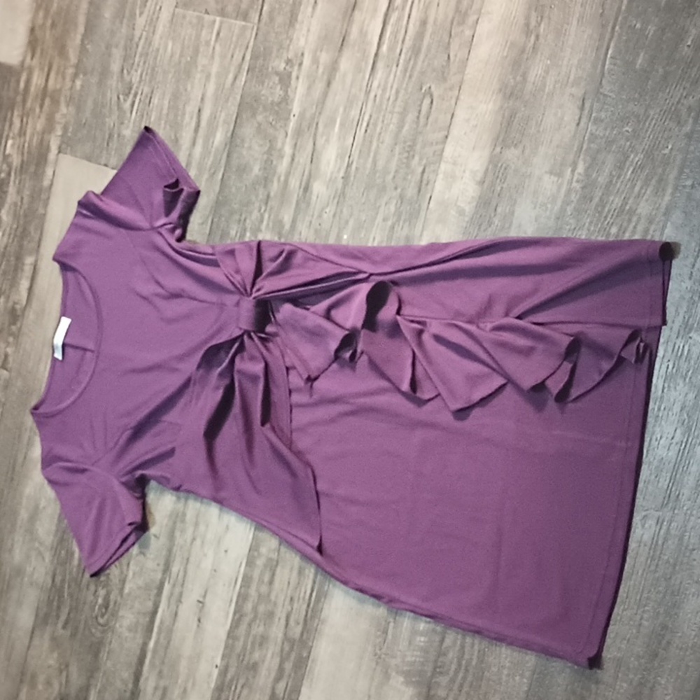 Ruffle Trim Ruched Bodycon Dress - Picture 2 of 6